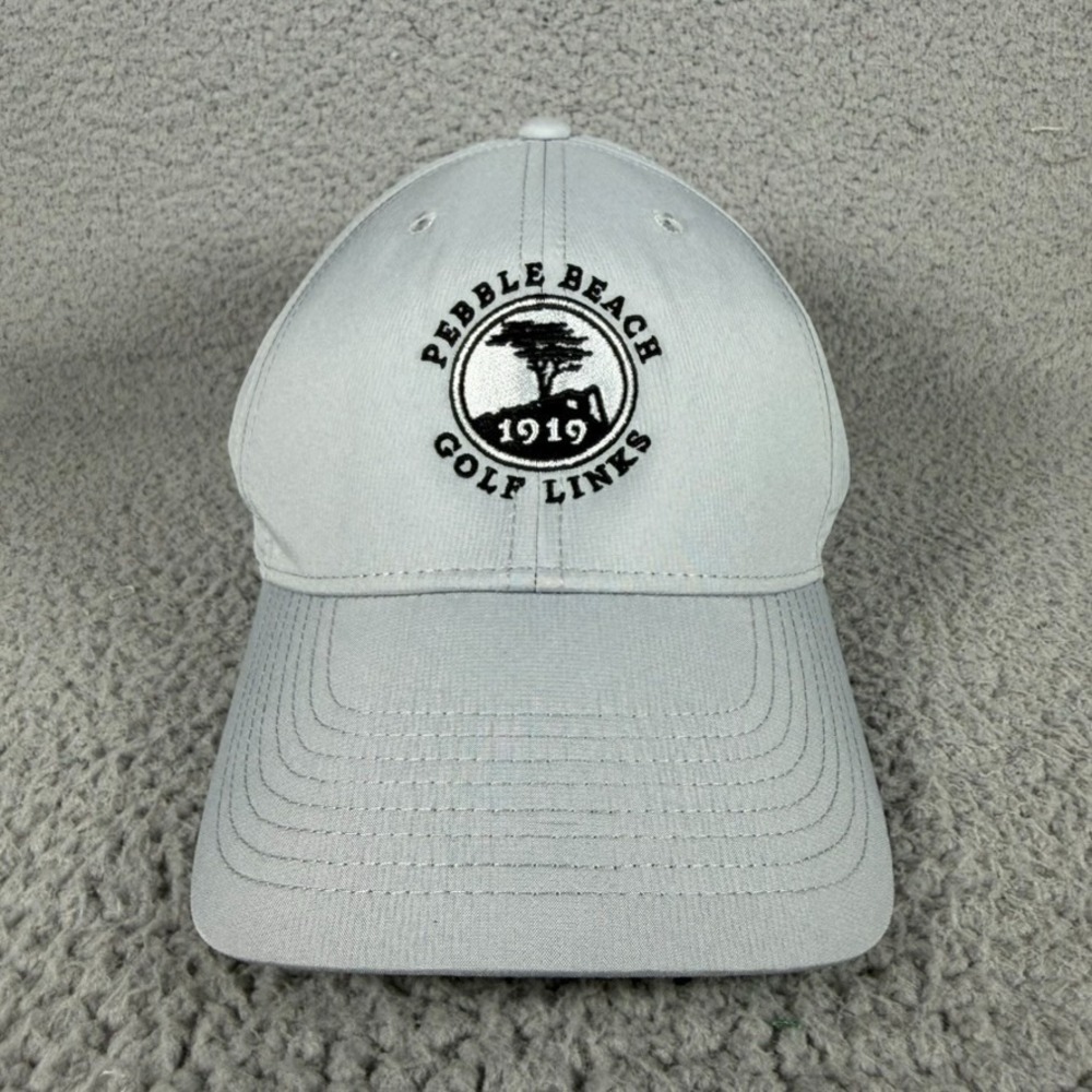 Nike Golf Cap Unisex One Size Gray Legacy91 Pebble Beach Golf Links Embroidered